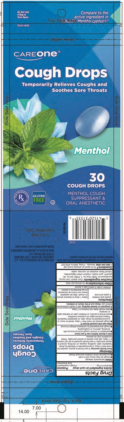 Careone Menthol 30ct Cough Drops (Careone Menthol 30ct 502135 6 22 2016)